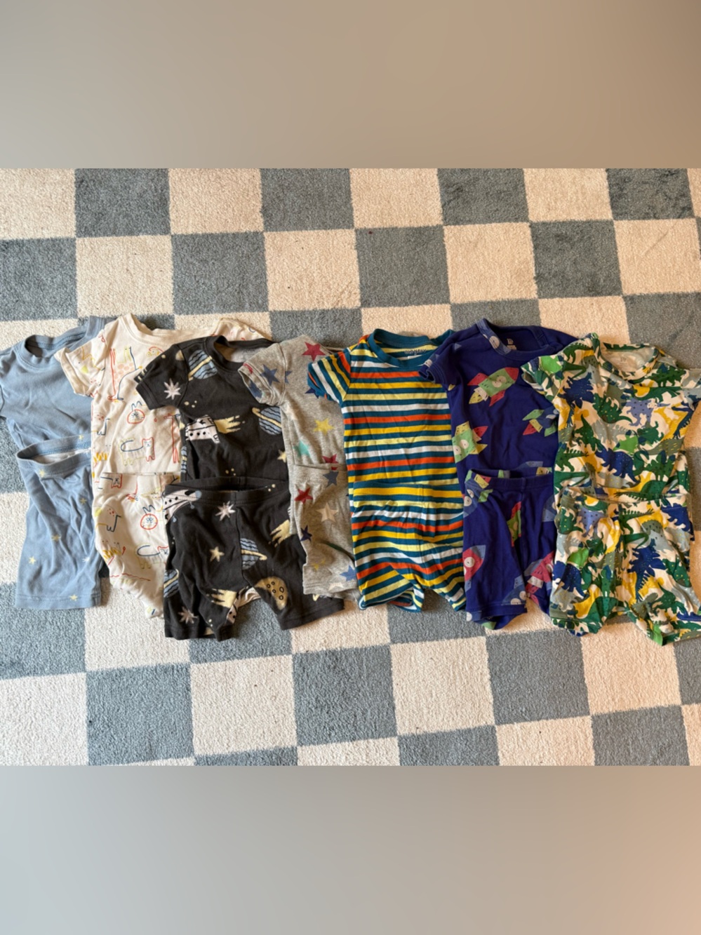 Lot of 7 Pairs 3T Summer Pajamas
